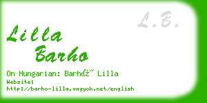 lilla barho business card